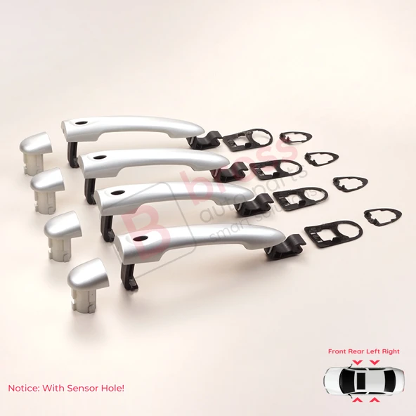 Renault Fluence Megane 3 Clio 4 Scenic 3 Captur 1 için 4 Adet Sensörlü Dış Kapı Açma Kolu 806B08422R - Resim 3