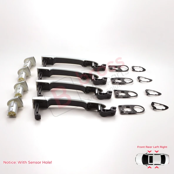 Renault Fluence Megane 3 Clio 4 Scenic 3 Captur 1 için 4 Adet Sensörlü Dış Kapı Açma Kolu 806B08422R - Resim 5