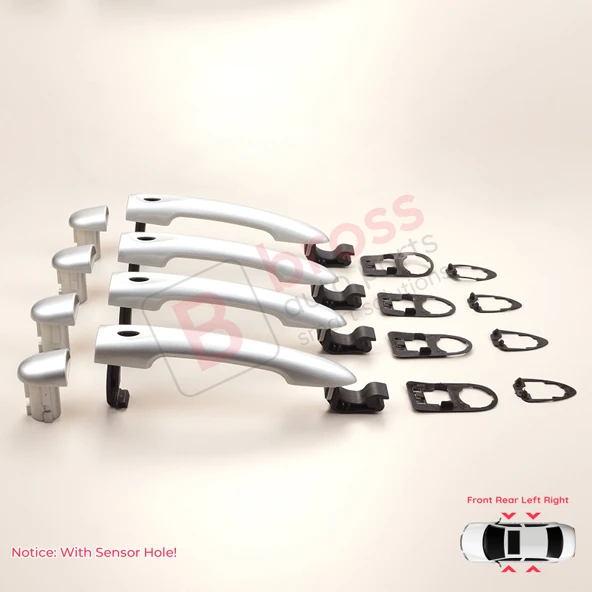 Renault Fluence Megane 3 Clio 4 Scenic 3 Captur 1 için 4 Adet Sensörlü Dış Kapı Açma Kolu 806B08422R - Resim 4