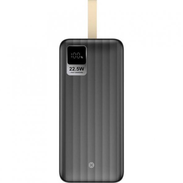 Dexim K54 40.000 Mah 22.5W USB ve Type-C Çıkışlı LED Ekranlı Pd Askılı Powerbank Siyah - DCA0053 - 2