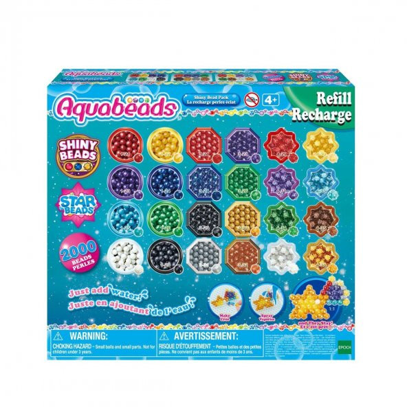 31995 AquaBeads Parlak Boncuk Paketi (yedek paket) 2000 parça +4 yaş