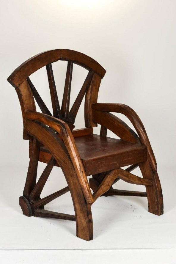 El İşlemeli Orjinal Tik ( Teak ) Ağacı Sandalye 1 Metre