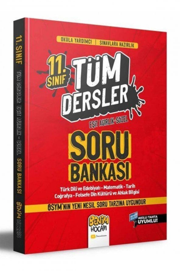 Benim Hocam Yayınları 11. Sınıf Eşit Ağırlık-Sözel Tüm Dersler Soru Bankası