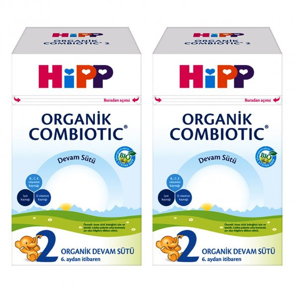 Hipp 2 Organik Combiotic Devam Sütü 800 gr 2 Adet