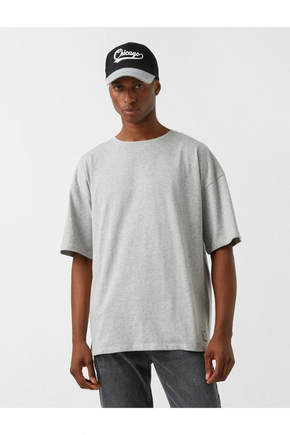 Oversize Basic Tişört - Resim 3