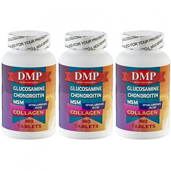 Dmp Glucosamine Chondroitin Msm 3x180 Tablet Hyaluronic Acid Collagen Type 2 Glukozamin Kondroitin