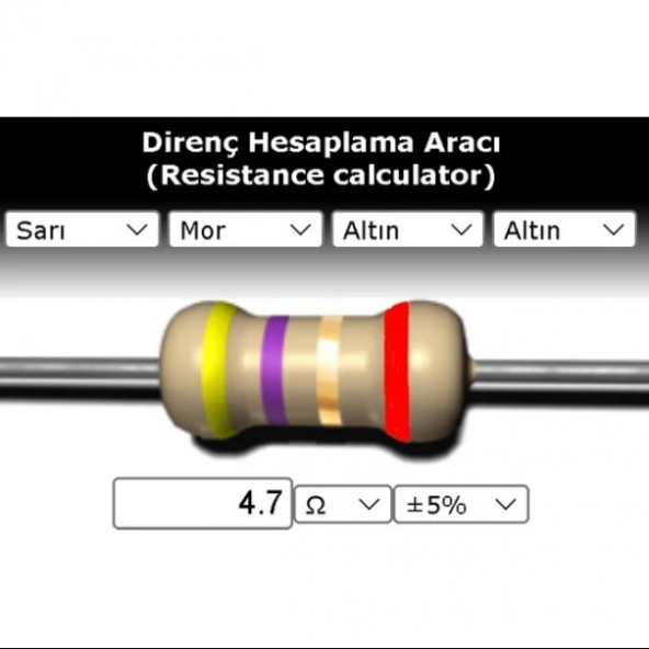 OEM 4.7 R (Ohm) Direnç ürün görseli