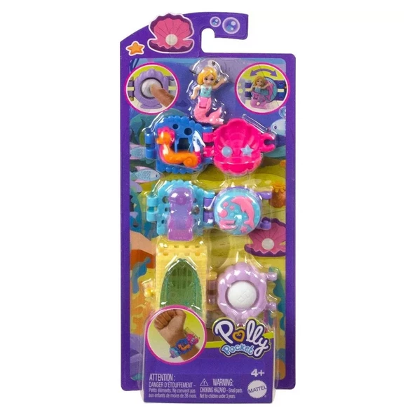 Polly Pocket Bileklik Olabilen Sevimli Oyun Setleri HKV67-HKV70