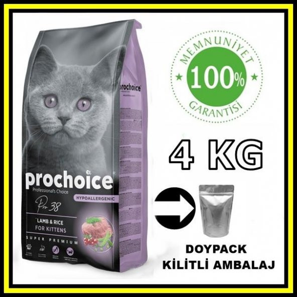 Pro choice Pro38 kitten kuzu etli yavru kedi 4 kg açık mama