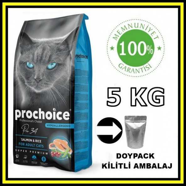 Pro choice Pro34 somonlu yetişkin kedi 5 kg açık mama