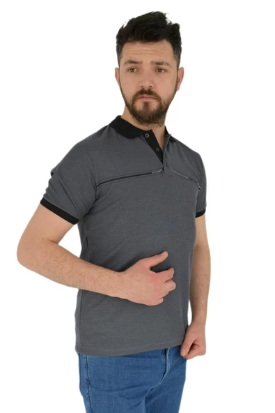 Erkek Polo Yaka Tişört Waffle 2369 BGL-ST02792 - Resim 12