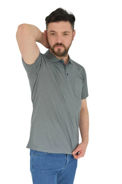 Erkek Polo Yaka Cepli Tişört BGL-ST02794 - Resim 6