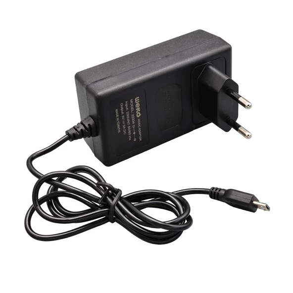 WEKO 5 VOLT - 3 AMPER MICRO USB UÇLU YERLİ ÜRETİM PRİZ TİPİ ADAPTÖR - 3