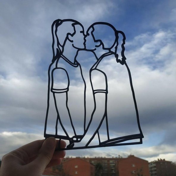 Pernille Harder & Magdalena Eriksson Kiss Silhouette Plastik Aparat
