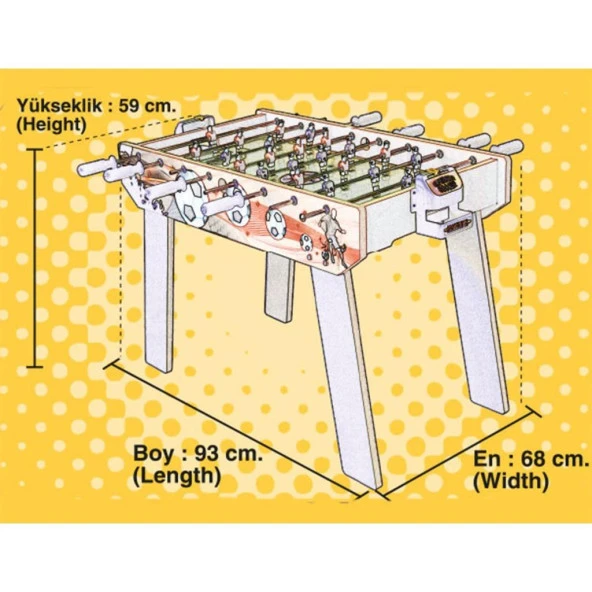 403 Matrax, Ahşap Masa Maçı Oyunu Ayaklı - 9