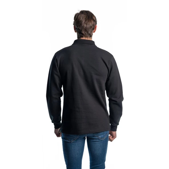 Şensel, Sweatshirt, Siyah, Polo Yaka -107E5350- Pamuklu, Kışlık - 2