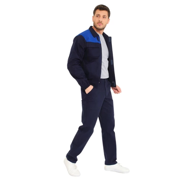 Şensel, Mont Takım, Lacivert-Saks -90E545- İş Takımı-İş Elbisesi - 2