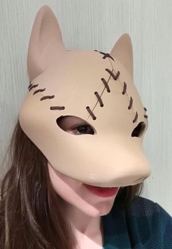 Fox Maske - 3 Parça Seti Plastik Aparat