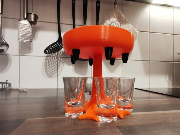 6 Atış Schnaps Dispenser Ve Taşıyıcı - Partiyi Hızlandırır) Plastik Aparat - 2