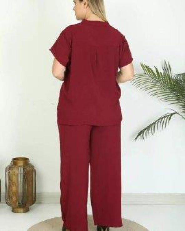 Truva Xxl Büyük Beden Kadın Giyim Alt Üst Takım Renkli Tlm183 - 6