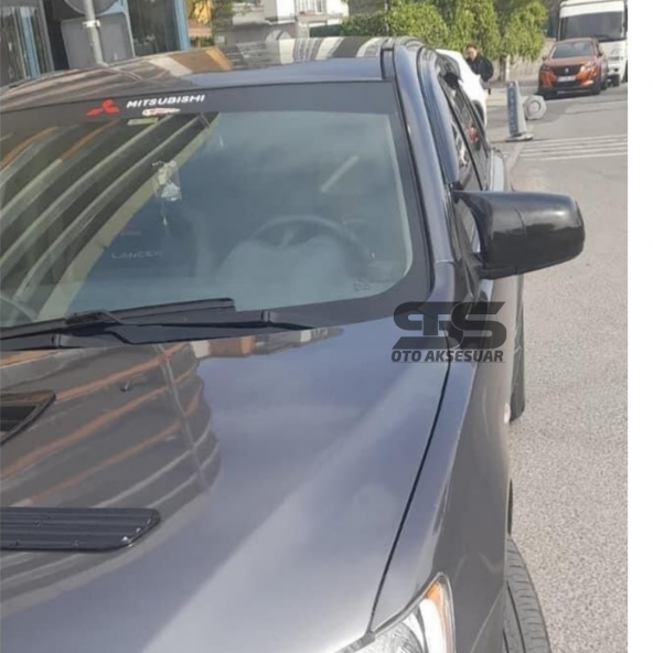 Mitsubishi Lancer 2008-2013 Uyumlu Batman Yarasa Ayna Kapağı Piano Black Abs Plastik - 4