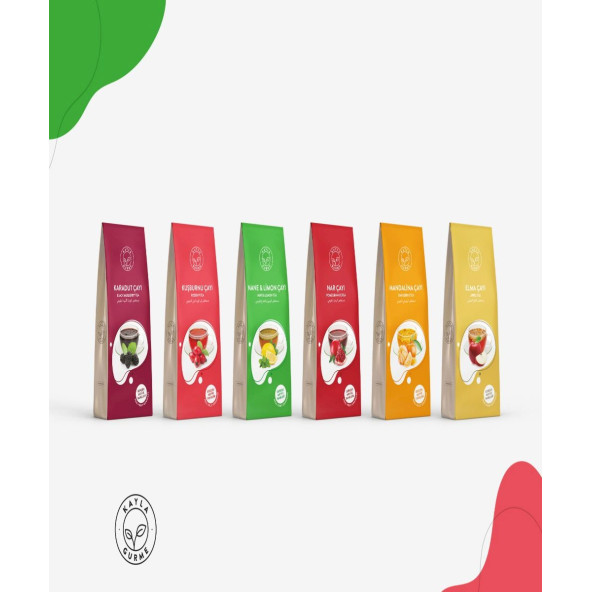 Kayla Gurme Meyve Çayı Seti 6'lı X 250 Gr Meyve Çayı Seti - 2