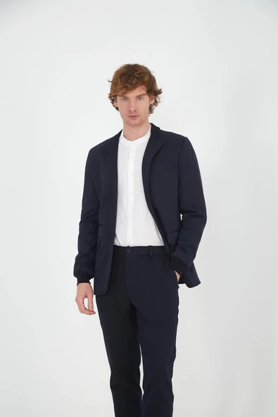 CEKMON Erkek Regular Fit Düğmeli Çok Cepli Blazer Rahat Spor Ceket - 11