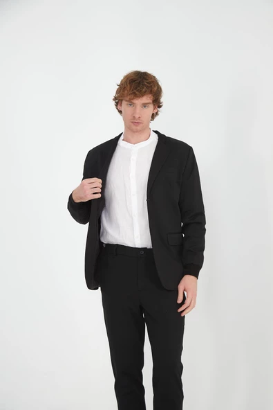 CEKMON Erkek Regular Fit Düğmeli Çok Cepli Blazer Rahat Spor Ceket - 4