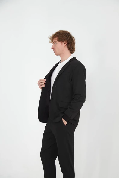 CEKMON Erkek Regular Fit Düğmeli Çok Cepli Blazer Rahat Spor Ceket - 5