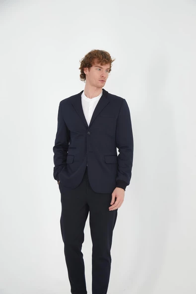 CEKMON Erkek Regular Fit Düğmeli Çok Cepli Blazer Rahat Spor Ceket - 9