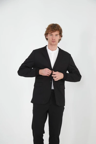 CEKMON Erkek Regular Fit Düğmeli Çok Cepli Blazer Rahat Spor Ceket - 2
