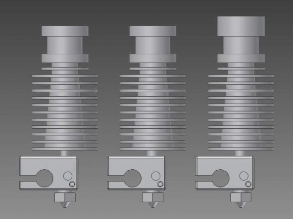 E3D V6 Hotend Cad Modelleri (3 Versiyonun Hepsini İçerir) Plastik Aparat
