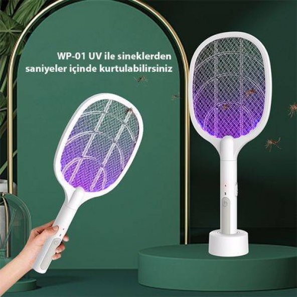 Polham 3000W Şarjlı UV Işıklı Elektrikli Sivrisinek Kovucu Öldürücü MasaÜstü El Tutmalı Sinek Kovucu - 2