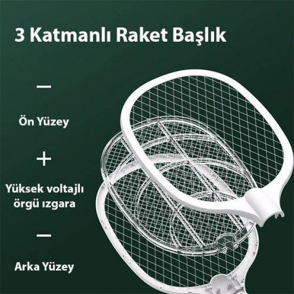 Polham 3000W Şarjlı UV Işıklı Elektrikli Sivrisinek Kovucu Öldürücü MasaÜstü El Tutmalı Sinek Kovucu - 3