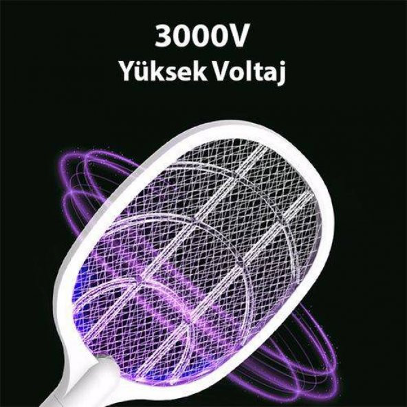 Polham 3000W Şarjlı UV Işıklı Elektrikli Sivrisinek Kovucu Öldürücü MasaÜstü El Tutmalı Sinek Kovucu - 5