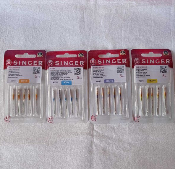 SINGER 4 Paket Orjinal Dikiş Makinası Iğnesi 2045-12 / 2045-14 /