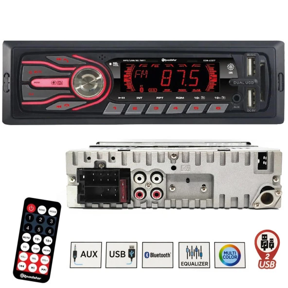 ROADSTAR OTO TEYP 4X50W BT/2XUSB/SD/FM/AUX RDM-420BT DİGİCOM