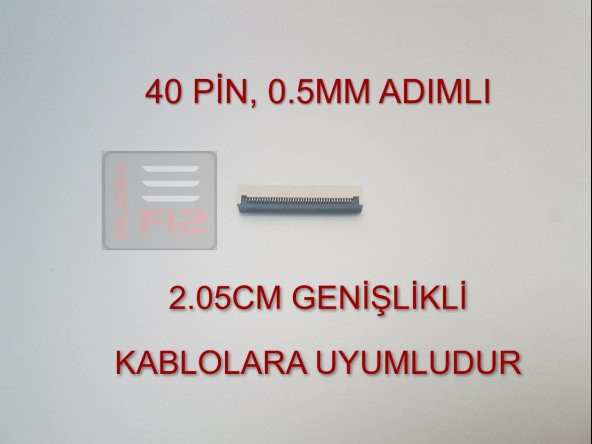 40 PİN 0.5MM ADIMLI FLEX KABLO SABİTLEYİCİ FFC KONNEKTÖR SOKETİ SABİTLEME FLEKS BAĞLAMA APARATI