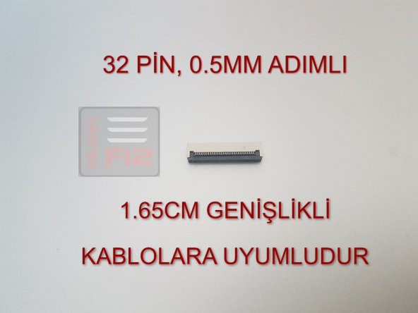 32 PİN 0.5MM ADIMLI FLEX KABLO SABİTLEYİCİ FFC KONNEKTÖR SOKETİ SABİTLEME FLEKS BAĞLAMA APARATI