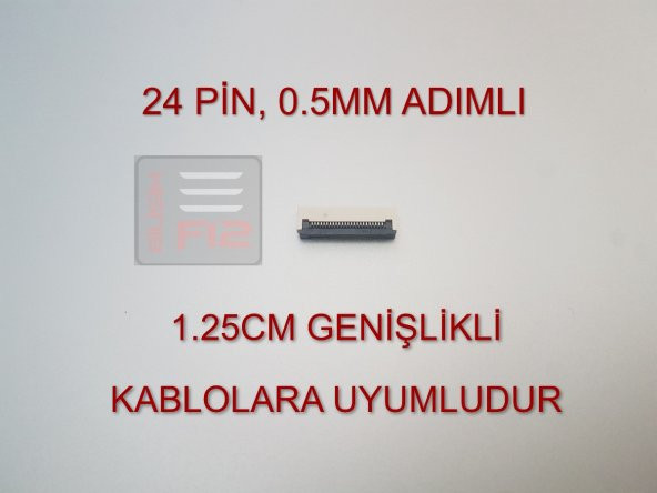 24 PİN 0.5MM ADIMLI FLEX KABLO SABİTLEYİCİ FFC KONNEKTÖR SOKETİ SABİTLEME FLEKS BAĞLAMA APARATI