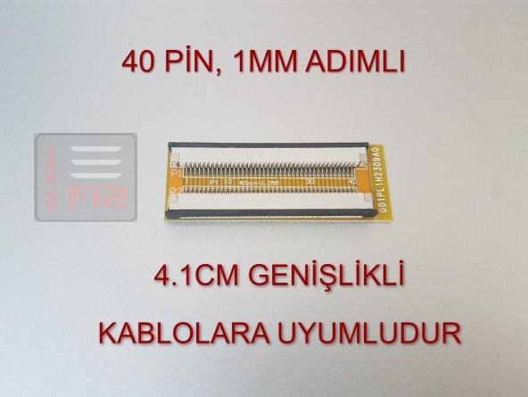 40 PİN 1MM ADIMLI FLEX KABLO UZATICI FFC UZATMA SOKETİ FLEKS EKLEME BİRLEŞTİRME APARATI KONNEKTÖRÜ