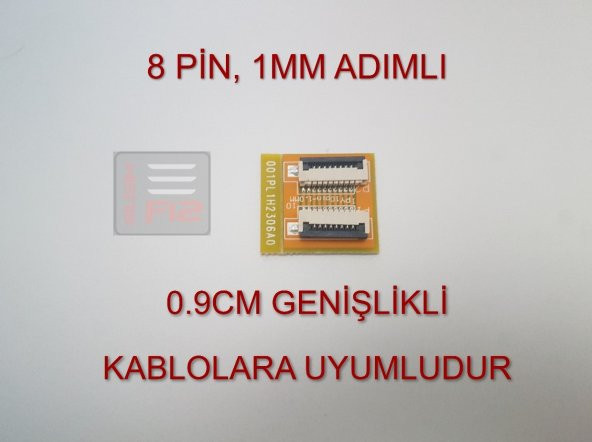 8 PİN 1MM ADIMLI FLEX KABLO UZATICI FFC UZATMA SOKETİ FLEKS EKLEME BİRLEŞTİRME APARATI KONNEKTÖRÜ