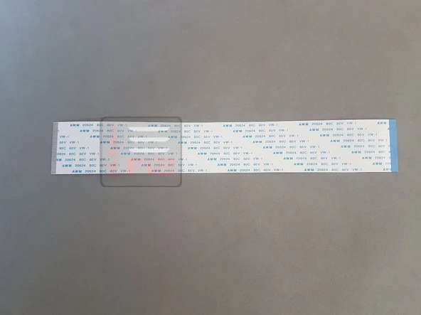 60 Pin 20cm Ters 0.5mm Adımlı Esnek Flex Kablo Awm 20624 80c 60v Şerit Fleks Film