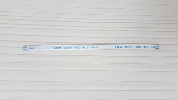 6 Pin 10cm 0.5mm Adımlı Düz Esnek Flex Kablo Awm 20624 80c 60v Şerit Fleks