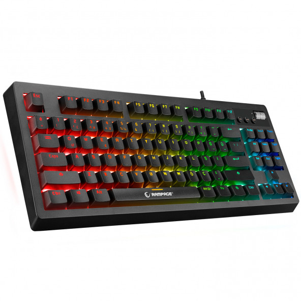 Rampage Kb-R320 Ardor Full RGB E-spor Blue Switch Mekanik Gaming Oyuncu Klavyesi - 3