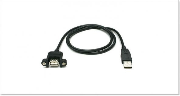 USB 2.0 Panel Tipi Vidalı Uzatma Kablosu 1.5 Metre