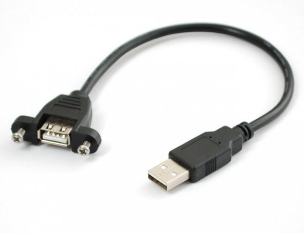 USB 2.0 Panel Tipi Vidalı Uzatma Kablosu 50 cm