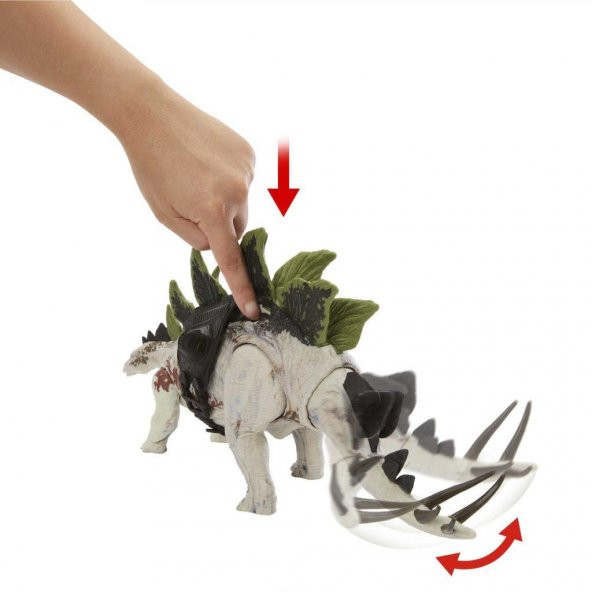 Mattel Jurasic World İz Sürücü Dinozor Figür Stegosaurus HLP23 HLP24 - 4