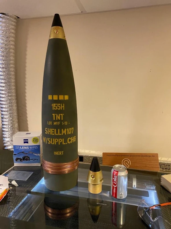 155Mm M107 Howitzer Shell Plastik Aparat