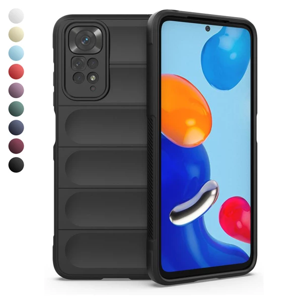 Xiaomi Redmi Note 11 / 11S Kılıf Optimum Lens Çerçeveli Silikon Kapak